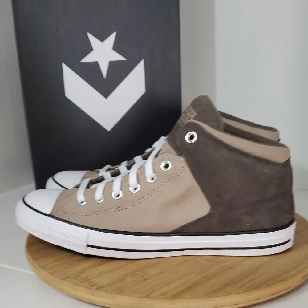 Converse All Star CTAS High Street Mid Unisex Sneakers Brown Tan M8/ W10 - Picture 5 of 10